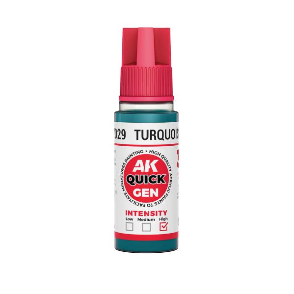 AK-Interactive: Quick Gen Acrylic Contrast - Turquoise Blue 18 ml