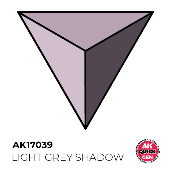 AK-Interactive: Quick Gen Acrylic Contrast - Light Grey Shadow 18 ml
