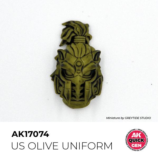 AK-Interactive: Quick Gen Acrylic Contrast - Us Olive Uniform 18 ml
