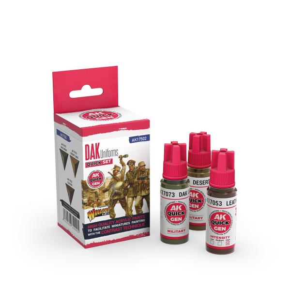AK-Interactive: Quick Gen Acrylic Contrast -Dak Uniforms (Quick Gen Set)