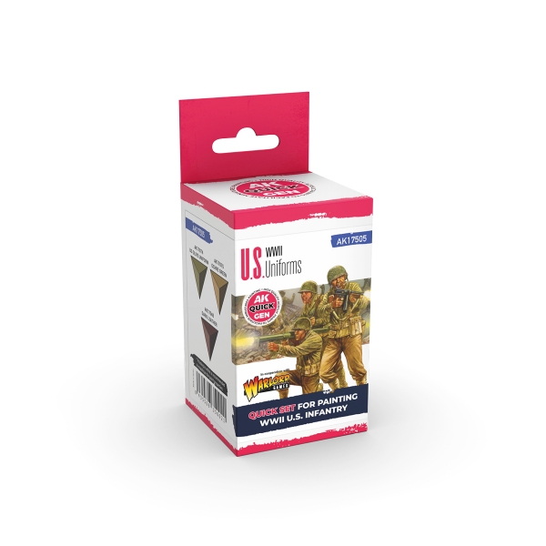 AK-Interactive: Quick Gen Acrylic Contrast -Us Uniforms (Quick Gen Set)