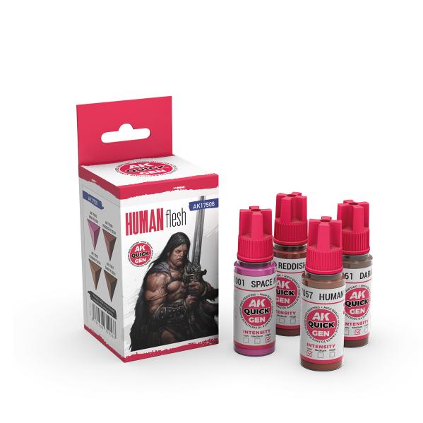 AK-Interactive: Quick Gen Acrylic Contrast -Human Flesh (Quick Gen Set)