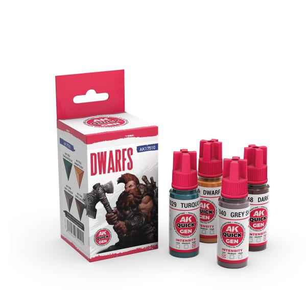 AK-Interactive: Quick Gen Acrylic Contrast -Dwarfs (Quick Gen Set)