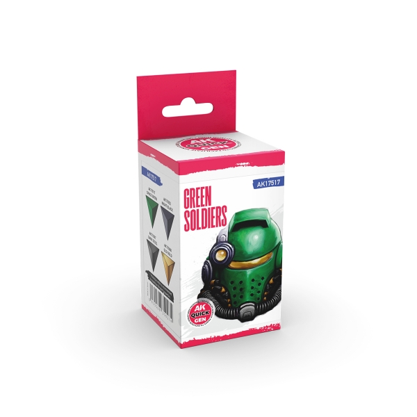 AK-Interactive: Quick Gen Acrylic Contrast -Green Soldiers (Quick Gen Set)