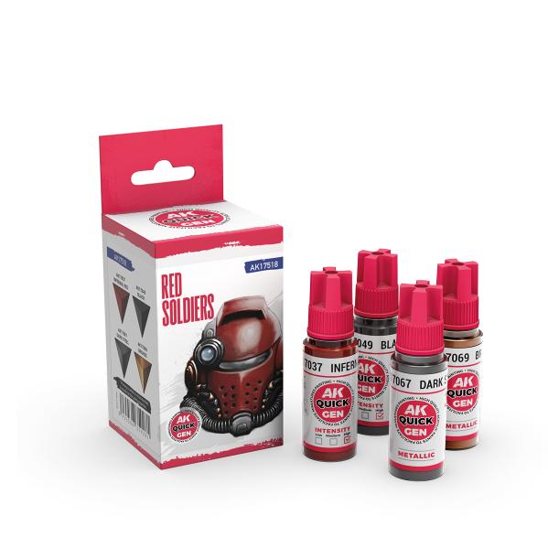 AK-Interactive: Quick Gen Acrylic Contrast -Red Soldiers (Quick Gen Set)