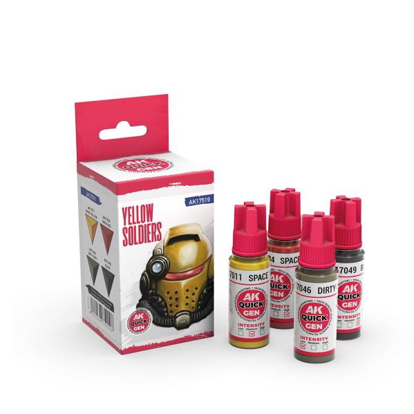 AK-Interactive: Quick Gen Acrylic Contrast -Yellow Soldiers (Quick Gen Set)