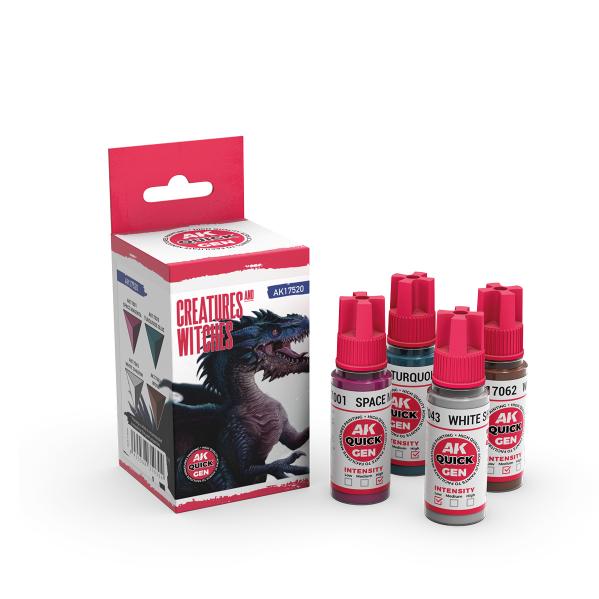 AK-Interactive: Quick Gen Acrylic Contrast -Creatures And Witches (Quick Gen Set)