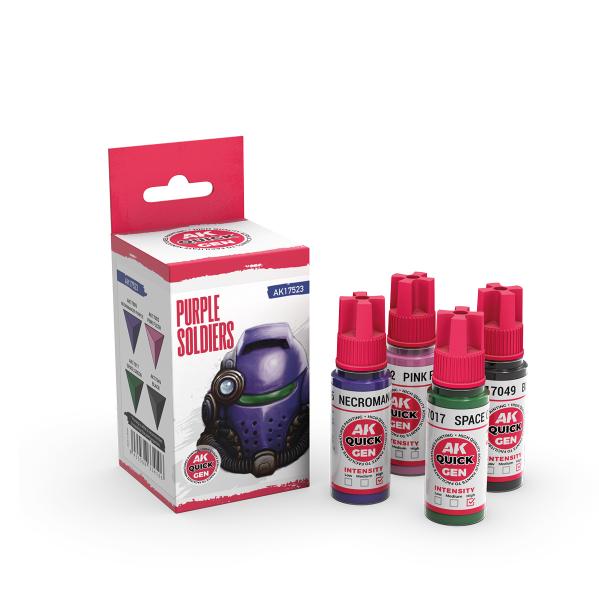 AK-Interactive: Quick Gen Acrylic Contrast -Purple Soldiers (Quick Gen Set)