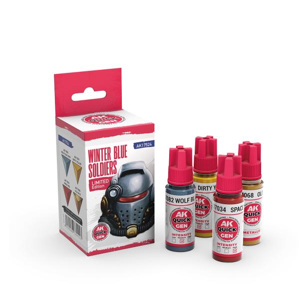 AK-Interactive: Quick Gen Acrylic Contrast -Winter Blue Soldiers (Quick Gen Set)