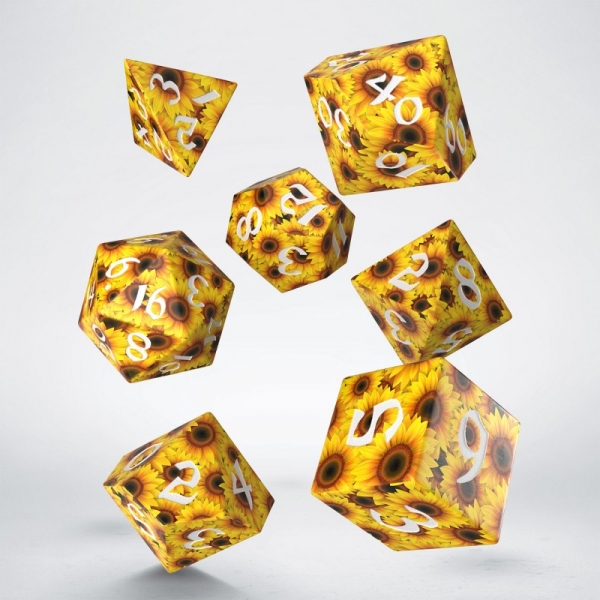 Q-Workshop: Full Art Dice Set: Sunflower