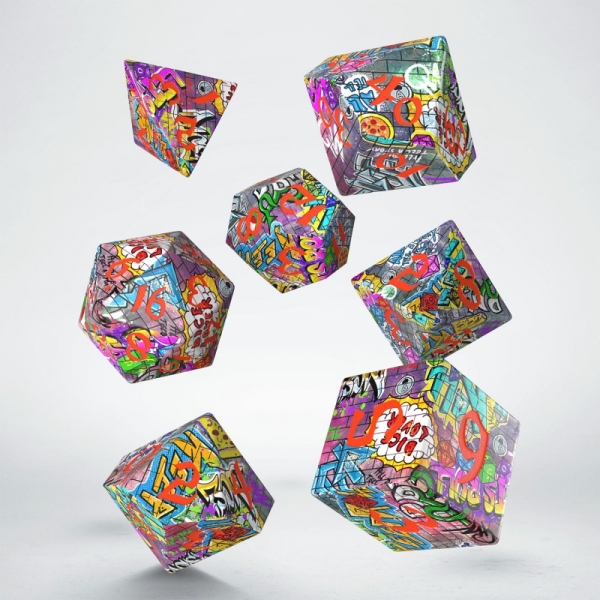 Q-Workshop: Full Art Dice Set: Graffiti