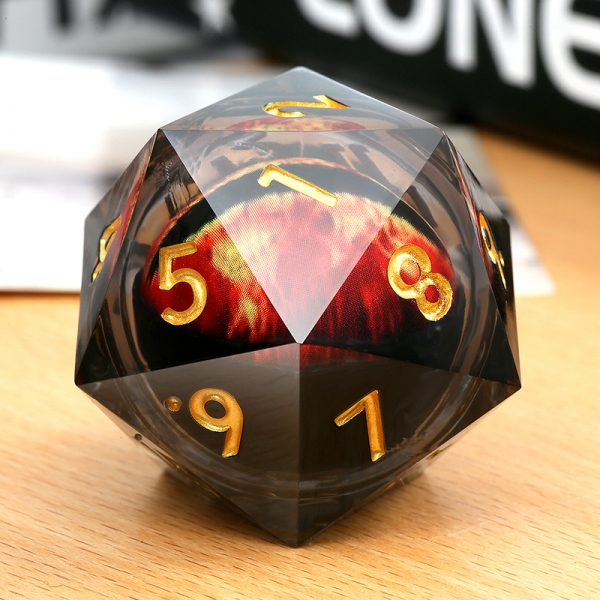 Dice Habit Jumbo D20 Spindown Counter (Dragon Eye) [Red]