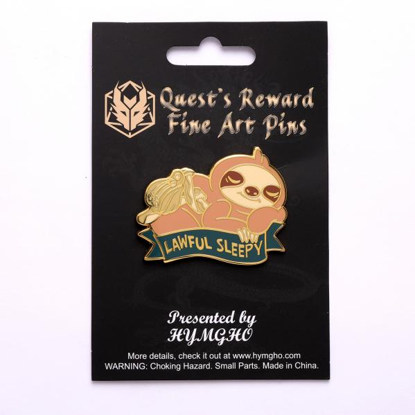 Alternative Alignments Enamel Pin - Lawful Sleepy Sloth