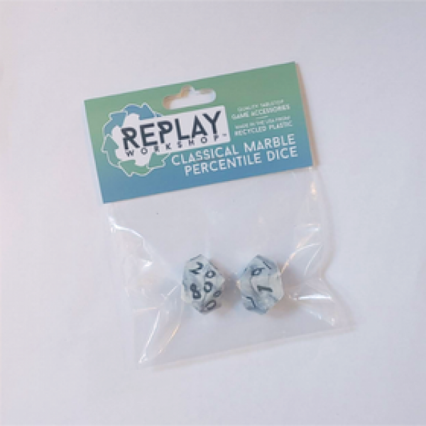 Classical Marble Recycled Percentile Dice