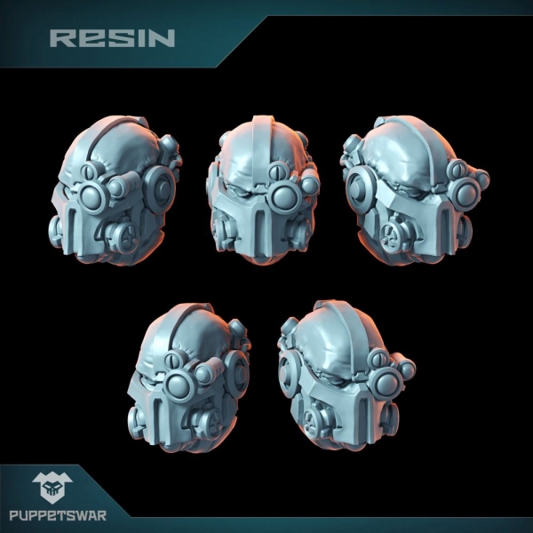 Puppetswar: (Accessory) Scientist Heads(5)