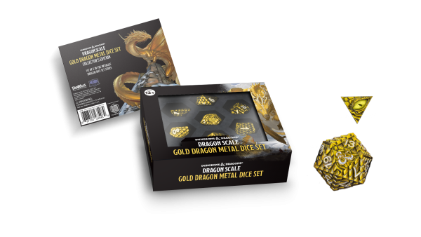 Fanroll D&D Dragon Scale Metal Set: Gold