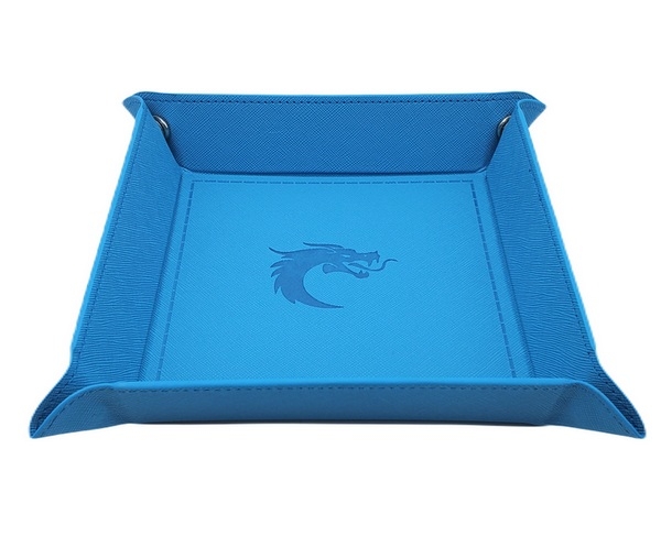 Old School Dice: Square Rolling Tray - Light Blue