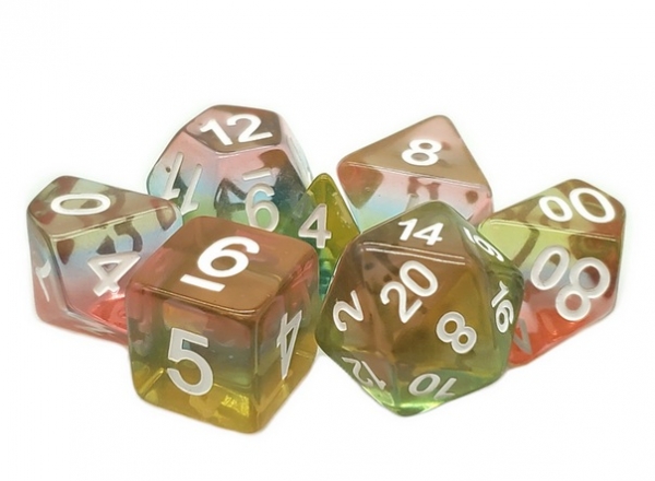 Old School RPG Dice Set: Gradients - Aurora Sunset