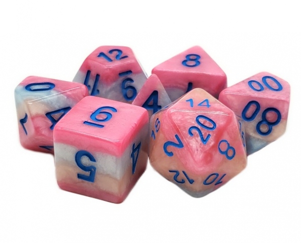 Old School RPG Dice Set: Gradients - Tart Candy Cane