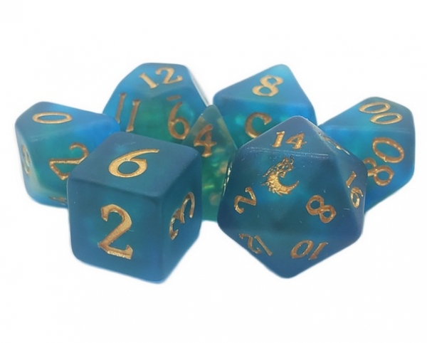 Old School RPG Dice Set: Infused - Frosted Firefly - Early Dawn