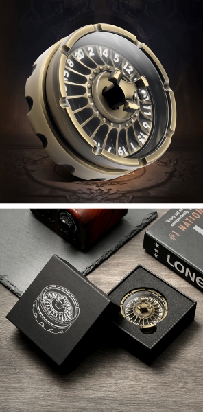Dice Habit Roulette Dice Brass (D20)
