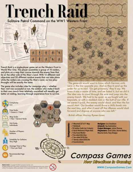 Trench Raid: Solitaire Patrol Command on the WW1 Western Front