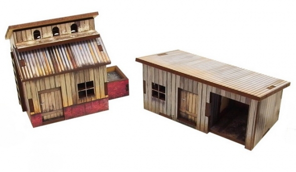 WW2 Prepainted Scenery 28mm: Normandy Small Sheds with Dovecote