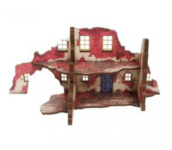 WW2 Prepainted Scenery 28mm: Normandy Ruined Large House #2