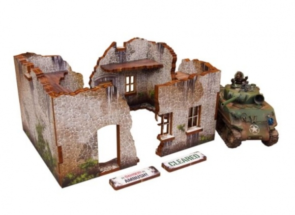 WW2 Prepainted Scenery 28mm: Normandy Achtung Panzer Ruins #1