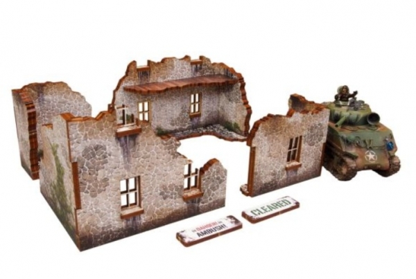WW2 Prepainted Scenery 28mm: Normandy Achtung Panzer Ruins #2