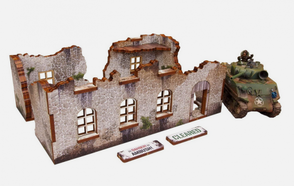 WW2 Prepainted Scenery 28mm: Normandy Achtung Panzer Ruins #3