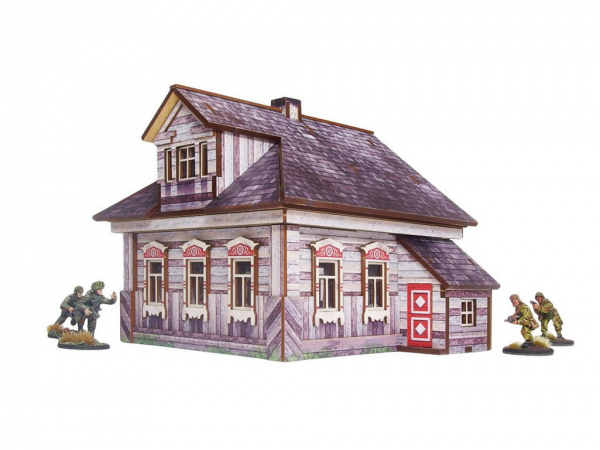 WW2 Prepainted Scenery 28mm: Ostfront Village - Whitewashed Dacha
