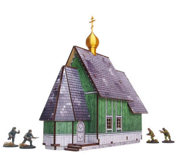 WW2 Prepainted Scenery 28mm: Ostfront Village - Tserkov (1)