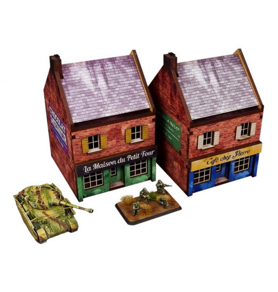 Historical Prepainted Scenery 15mm: Normandy Cafe