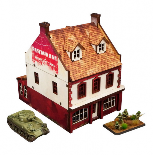 Historical Prepainted Scenery 15mm: Normandy Restaurant