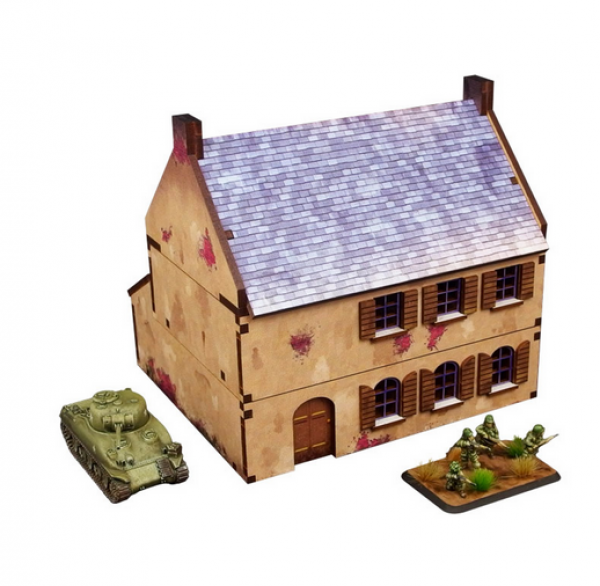 Historical Prepainted Scenery 15mm: Normandy Townhouse #2