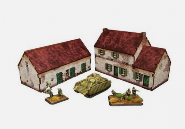 Historical Prepainted Scenery 15mm: Normandy Homestead with Stable