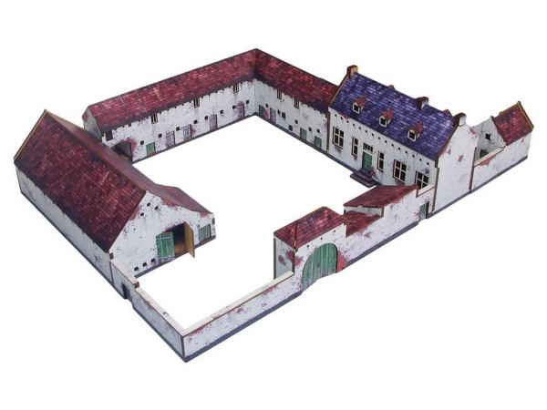 WW2 Prepainted Scenery 15mm: La Haye Sainte Epic Battles Set