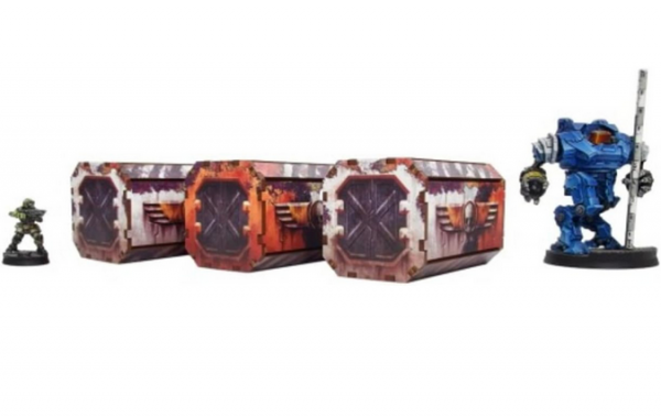 Sci-fi Imperial Pre-painted Terrain: Imperial Containers #1 (3)