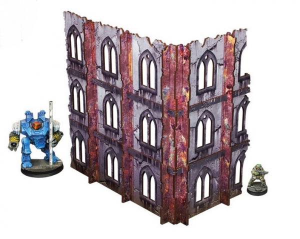 Sci-fi Imperial Pre-painted Terrain: Imperial Walls, High (1)
