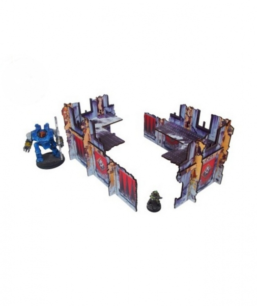 Sci-fi Imperial Pre-painted Terrain: Imperial Walls Low Fenris (2)