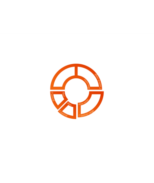 Miniature Tokens & Templates: 1'' Control Zone for 40mm Markers KT  Fluo Orange