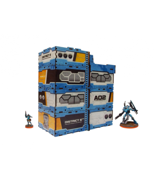 Infinity Prepainted Terrain: District 5 Apartment (1) (blue)