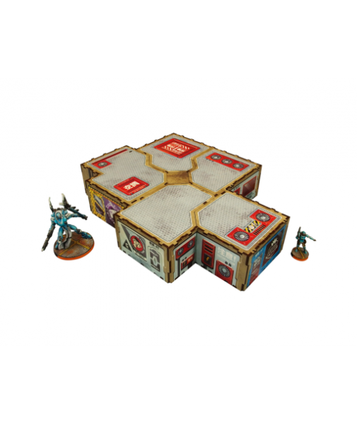 Infinity Prepainted Terrain: Kokkyo-3 Commercial Hub (beige)