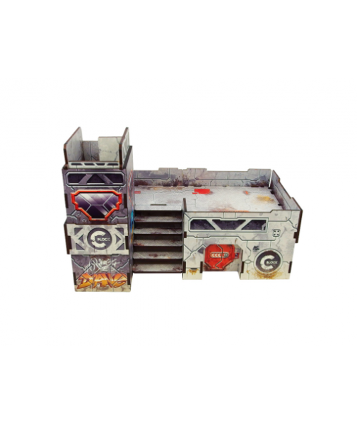 Infinity Prepainted Terrain: Precinct Sigma Post (1) (grey)