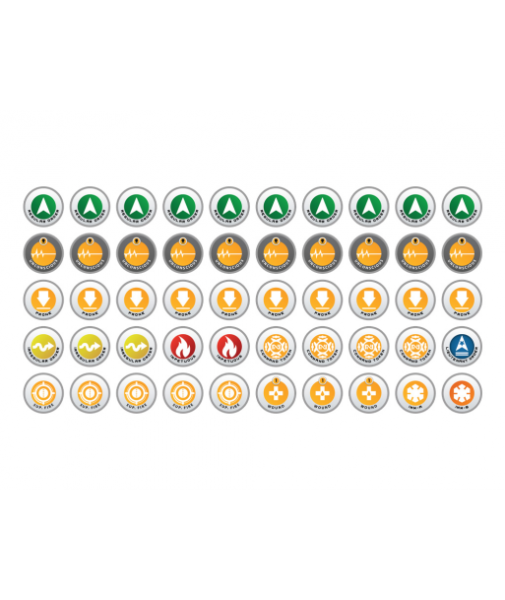 Infinity: N4 Infinity Tokens Starter Set (50) with Orders - Green