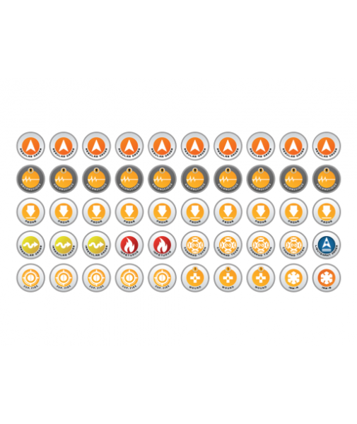 Infinity: N4 Infinity Tokens Starter Set (50) with Orders - Orange