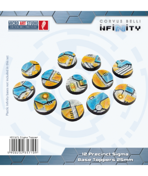 Infinity Base Topper: Precinct Sigma Base Topper - Round 25mm (12)
