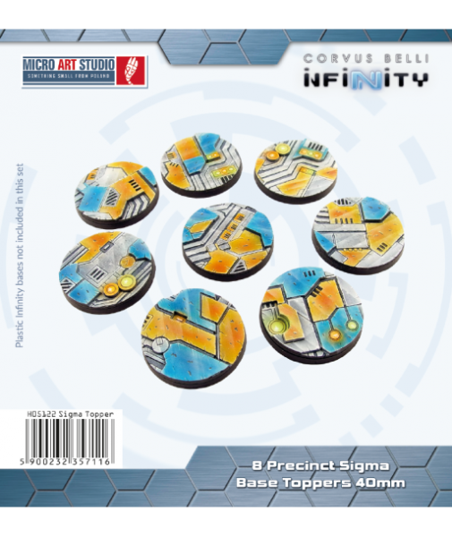 Infinity Base Topper: Precinct Sigma Base Topper - Round 40mm (8)