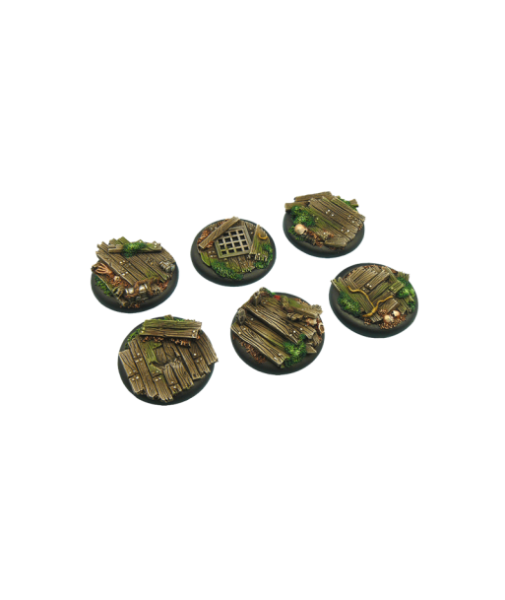 Battle Bases: Wood Bases, WRound 40mm (2)
